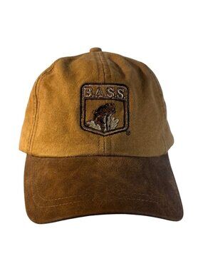 Vintage B.A.S.S. Hat Brown Cotton Adjustable Cap Embroidered Fishing Hong Kong